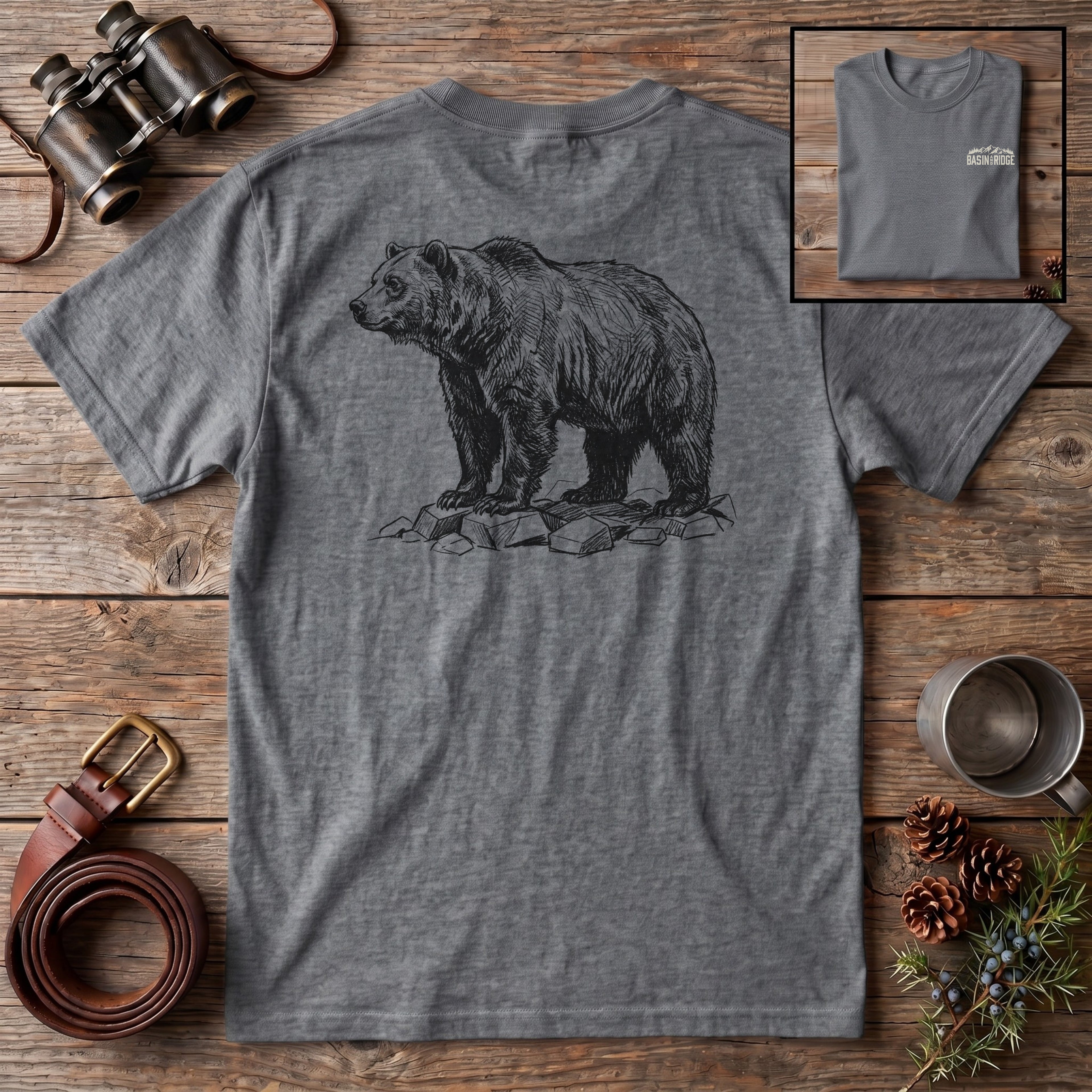 Grizzly Bear Sketch T-Shirt
