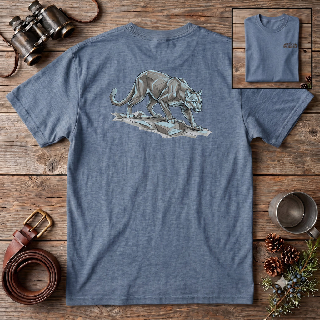 Geometric Mountain Lion T-Shirt