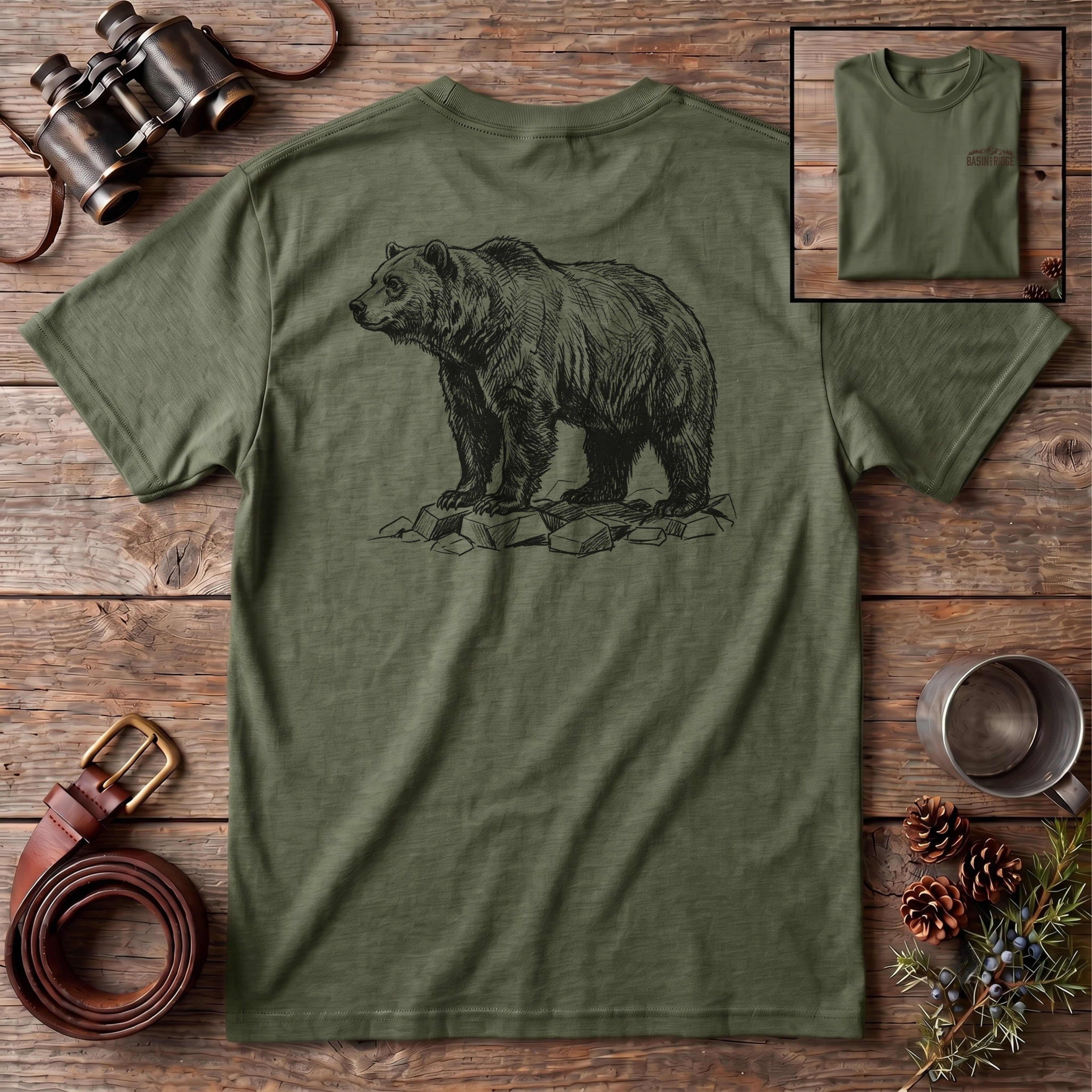 Grizzly Bear Sketch T-Shirt