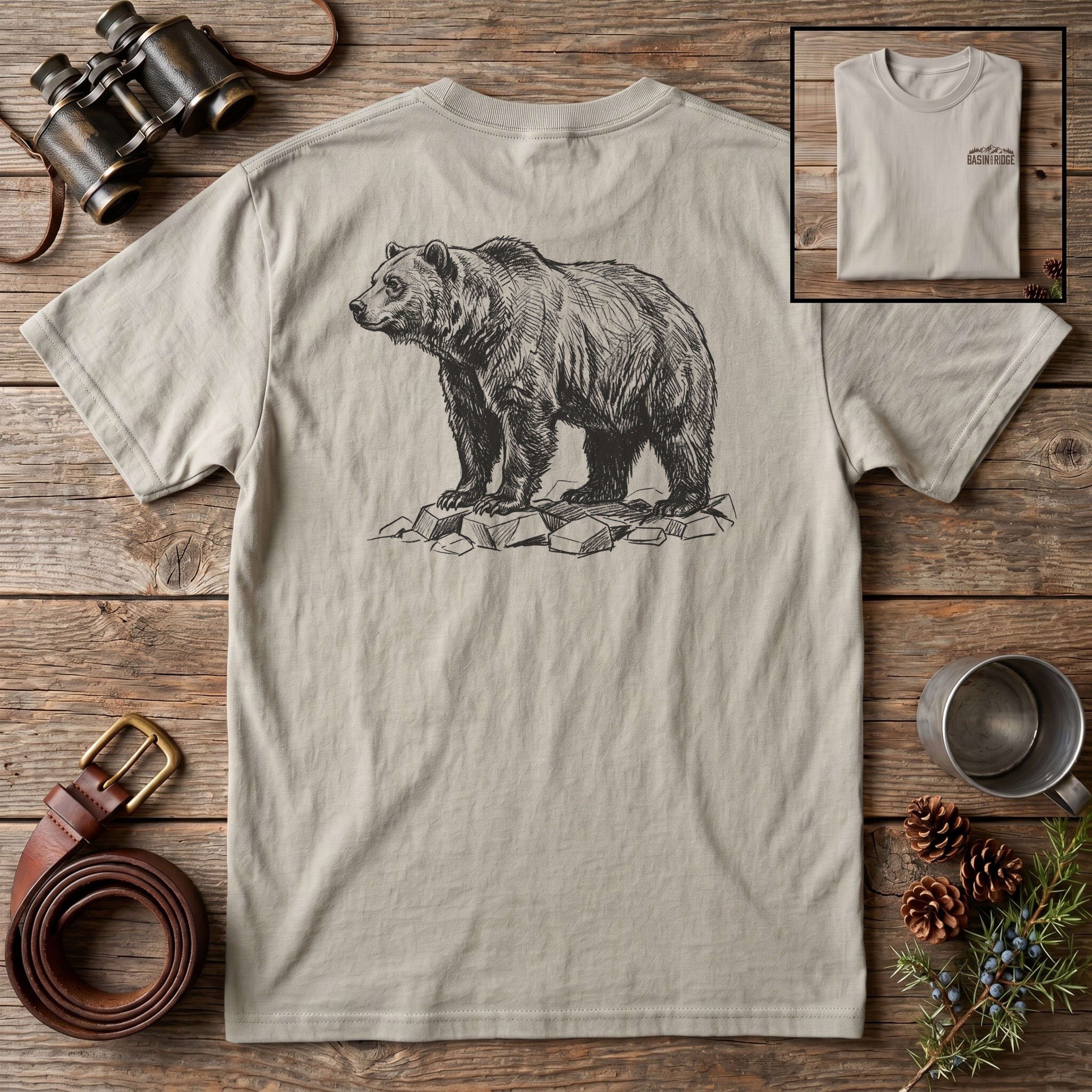 Grizzly Bear Sketch T-Shirt