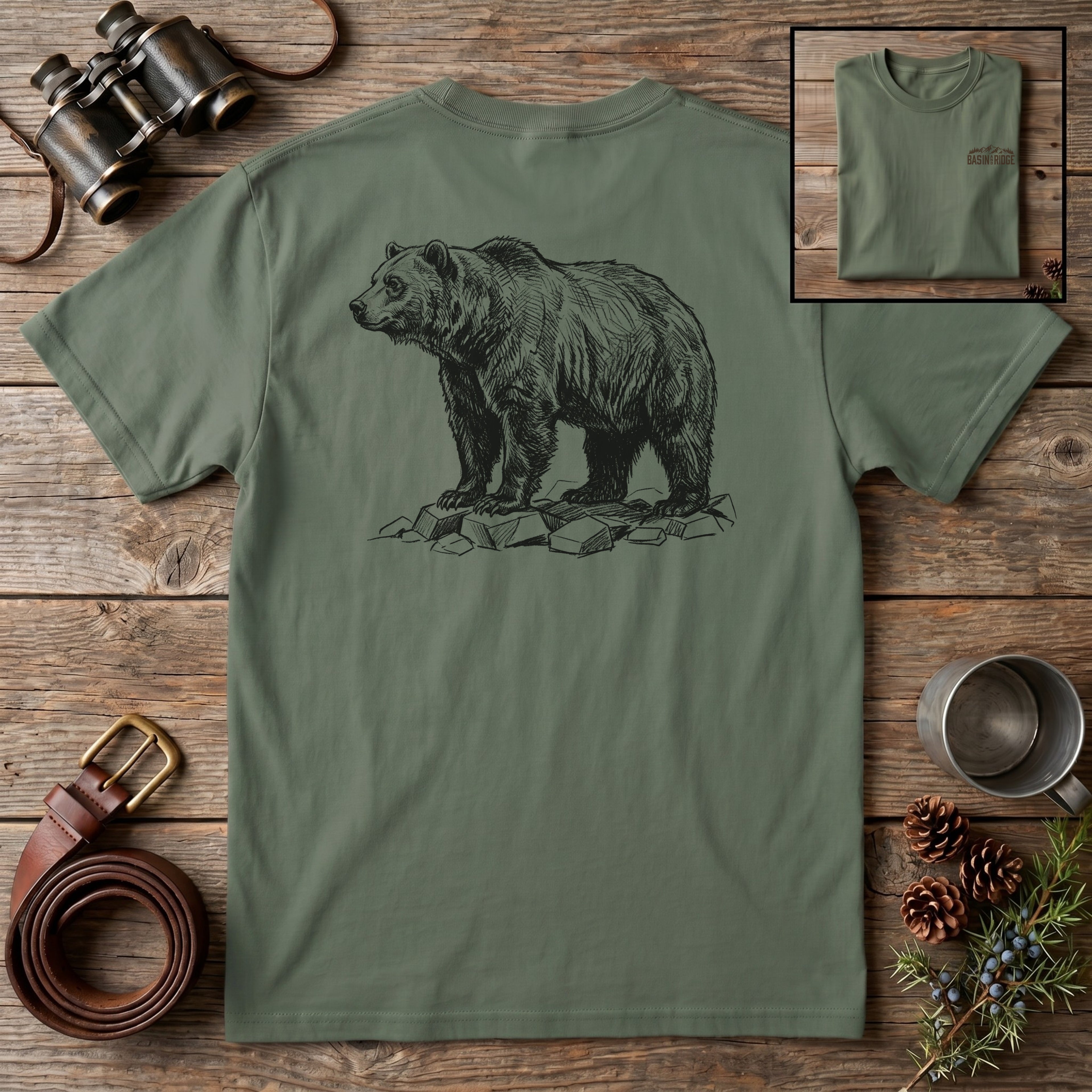 Grizzly Bear Sketch T-Shirt