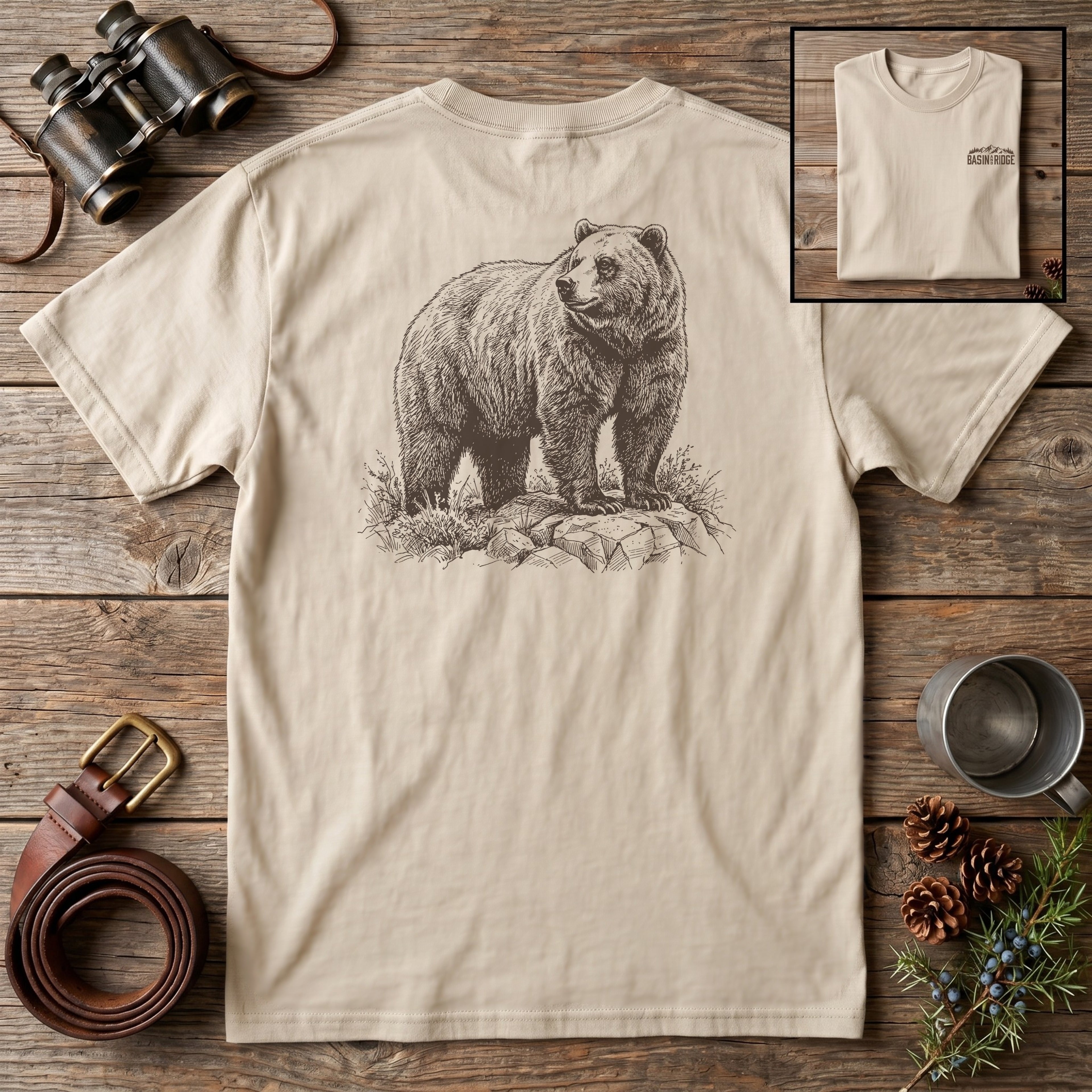 Brown Bear Sketch T-Shirt