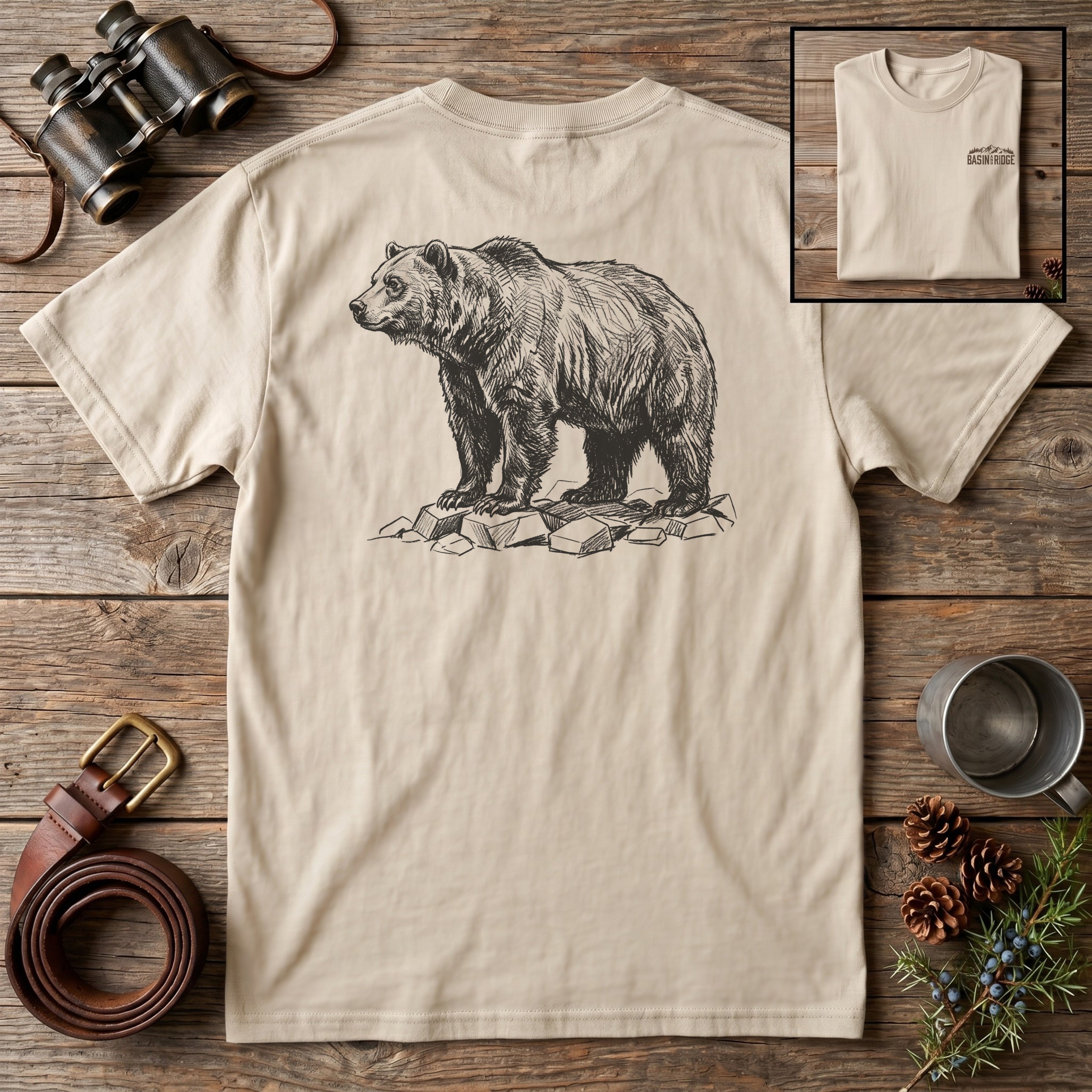 Grizzly Bear Sketch T-Shirt