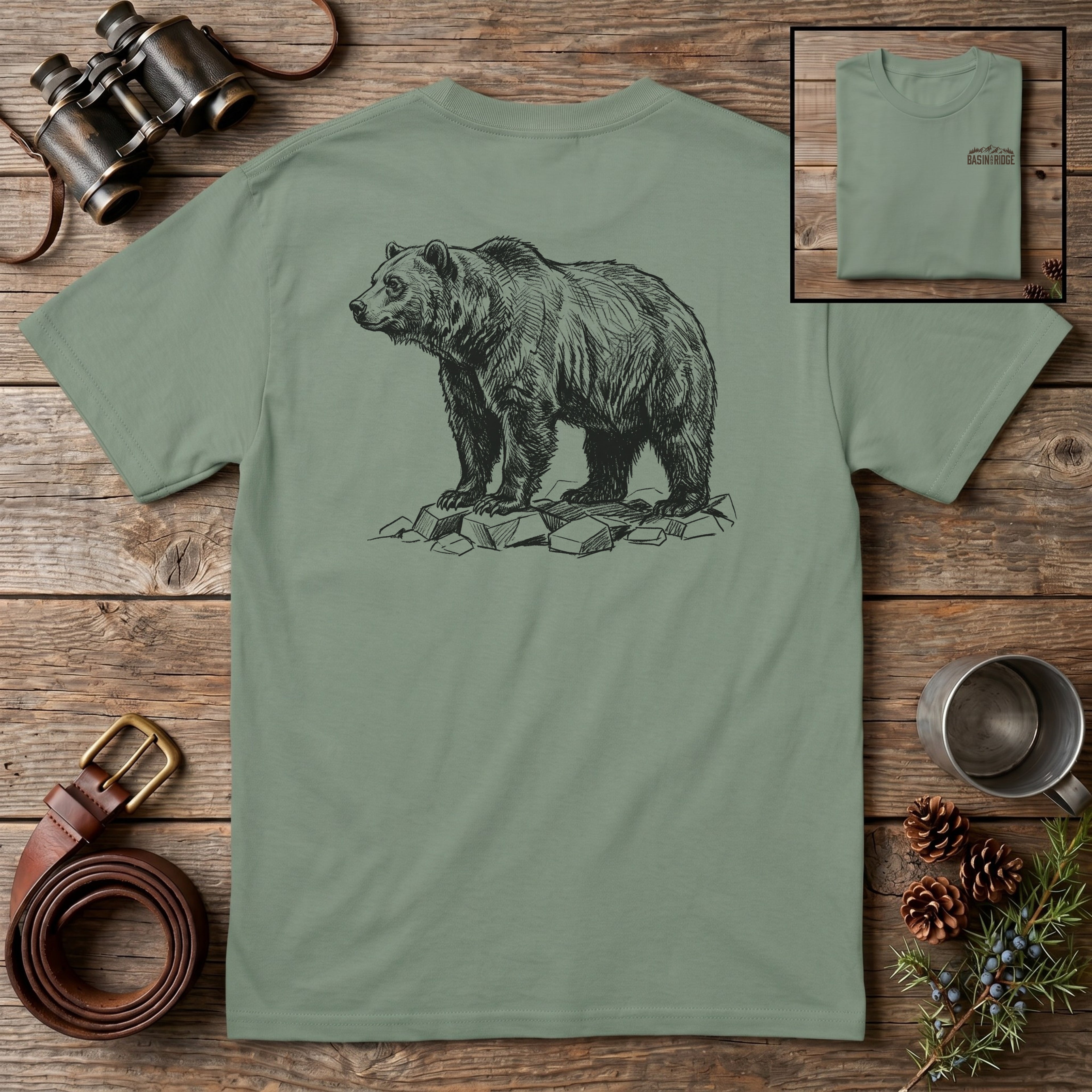 Grizzly Bear Sketch T-Shirt