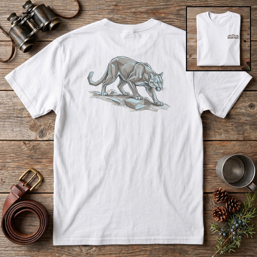 Geometric Mountain Lion T-Shirt