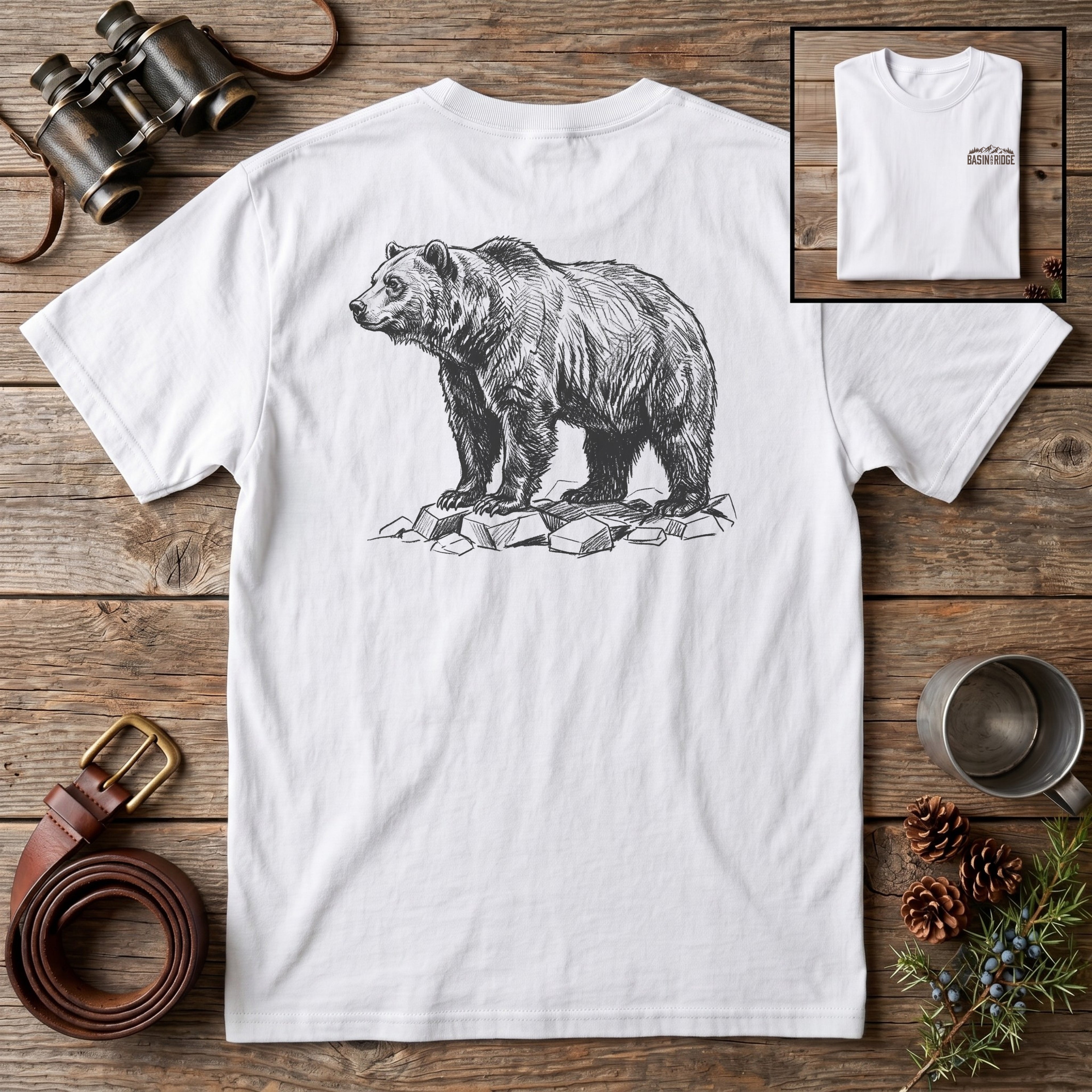 Grizzly Bear Sketch T-Shirt